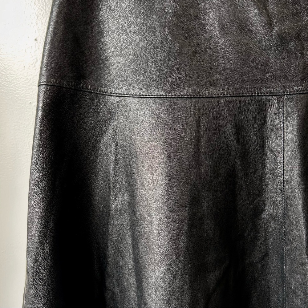 Banana Republic Authentic Leather Short Skirt Black - Picture 4 of 10